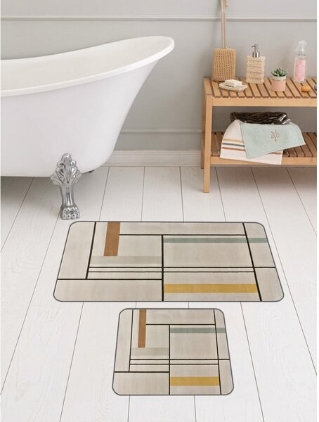 Světle hnědé koupelnové předložky v sadě 2 ks 60x100 cm – Mila Home