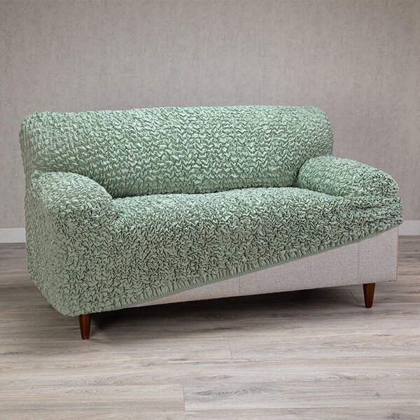 Bielastické potahy FUCO biobavlna mátové dvojkřeslo (š. 120 - 160 cm)