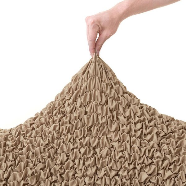 Bielastické potahy FUCO biobavlna oříškové křeslo (š. 60 - 110 cm)