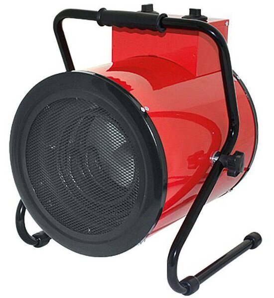 German Průmyslový radiátor, 3000 W, termostat / černá / červená