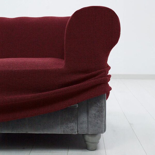 Super strečové potahy HARMONIA bordó taburet (40 - 60 cm)