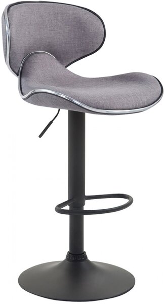 Barová židle Las Vegas 2 ~ látka, černá podnož Barva Světle šedá