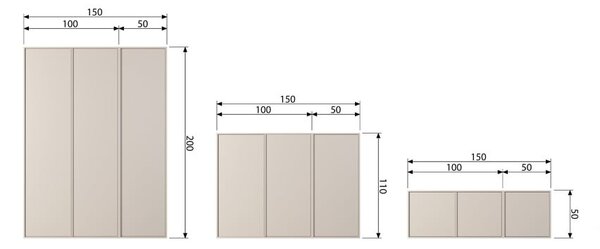 Krémová modulární skříň z borovicového dřeva 100x200 cm Daily – vtwonen