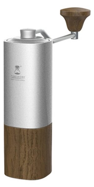 Timemore Chestnut G1 stříbrný s dřevěným zásobníkem