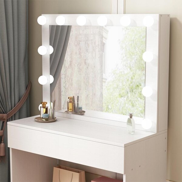 Kosmetická Toaletka Na Make-Up S Led Zrcadlem Moderní Loft Glamour