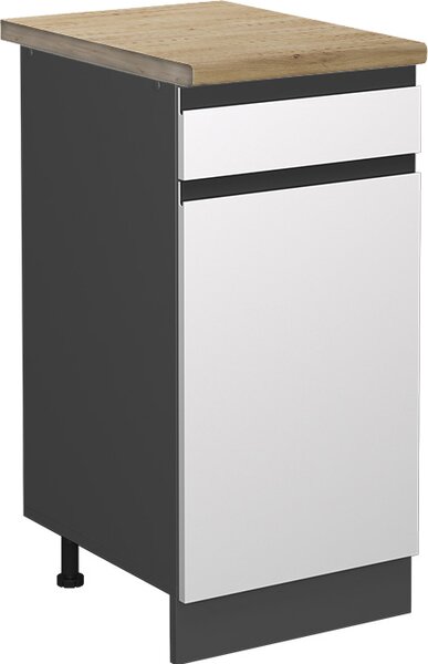 Spodní skříňka kuchyňské linky Vicco R-Line Bílá 40 cm , PD Dub, Model 46002
