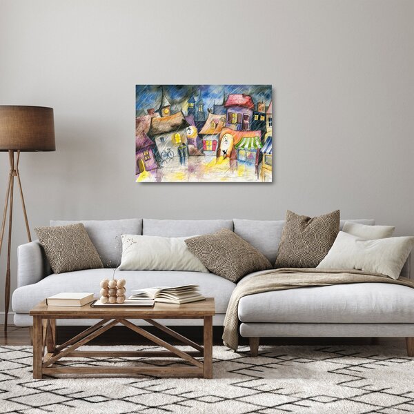 Skleněný obraz - Deštivý večer (70x50 cm)