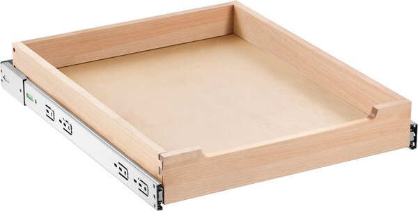 VEVOR Výsuvný organizér zásuvek do skříněk (432 x 533 x 76 mm), dřevěný podstavec zásuvky a boční montáž, pro kuchyň, spíž a koupelnu