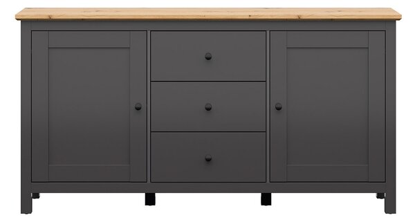 Komoda BRW Hesen KOM2D3S/10/19 (grafit + dub artisan)