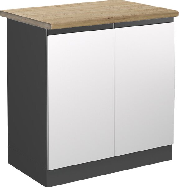 Skříňka pod dřez Vicco R-Line Bílá 80 cm , PD Dub, Model 46286