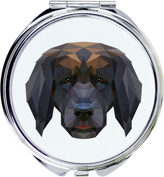 Leonberger – Zrcadlo značky Art-Dog s fotografií a geometrickým vzorem