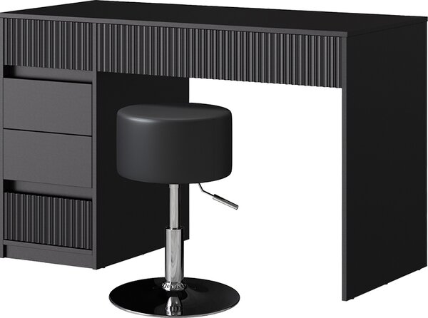 Toaletní stolek Vicco Omira Černá 120 cm se stoličkou, Model 50581