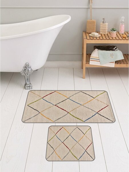 Béžové koupelnové předložky v sadě 2 ks 60x100 cm – Mila Home