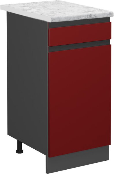 Spodní skříňka kuchyňské linky Vicco R-Line Červená 40 cm PD Mramor, Model 46491