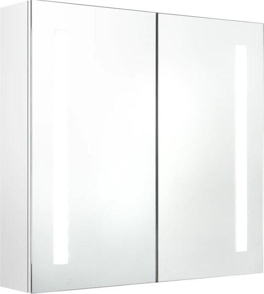 LED koupelnová skříňka se zrcadlem zářivě bílá 62 x 14 x 60 cm