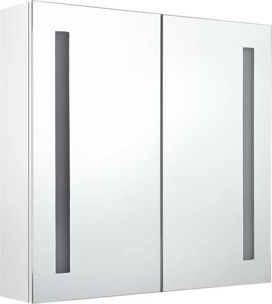 LED koupelnová skříňka se zrcadlem zářivě bílá 62 x 14 x 60 cm