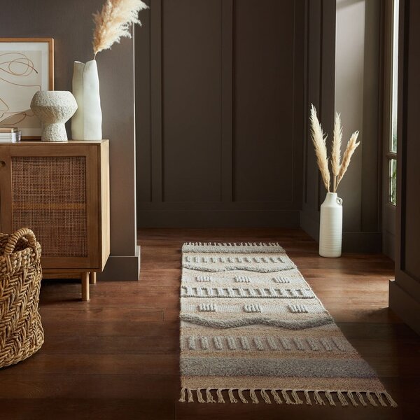 Běhoun ve světle šedé a přírodní barvě 60x230 cm Medina – Flair Rugs
