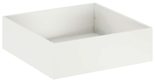 Zahradní pěstebník Bílá 80 x 80 x 30 cm Studená válcovaná ocel