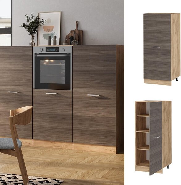 Vysoká skříň Vicco R-Line Ušlechtilá šedá 60 cm, Model 53389