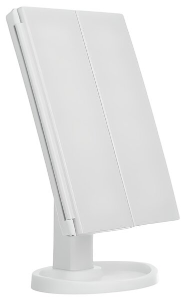 Kosmetické zrcátko třípanelové s LED osvětlením Kosmetické Make-Up zrcátko s dotykovým ovládáním intenzity osvětlení 3 barvy světla 3x 2x, 16x Retoo