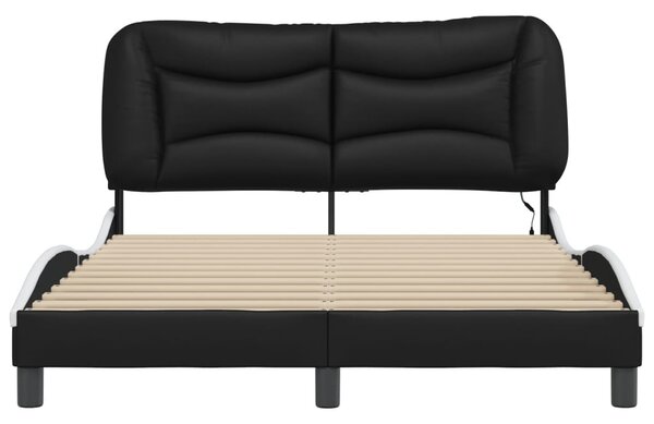 Rám postele s LED bez matrace Hvar černý a bílý 120x200 cm 3213925