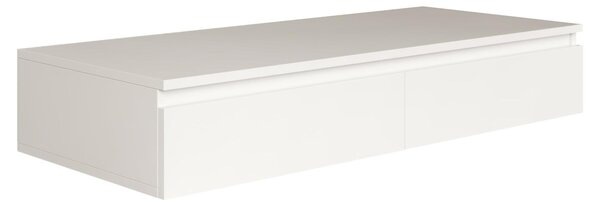 Selsey Bemmi - Závěsný psací stůl / toaletní stolek se zásuvkami, bílý, 120 cm