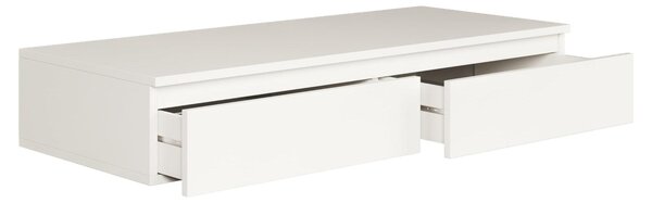 Selsey Bemmi - Závěsný psací stůl / toaletní stolek se zásuvkami, bílý, 120 cm