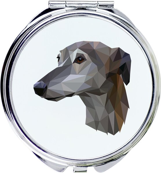 Greyhound, Velký anglický chrt – Zrcadlo s fotografií a geometrickým vzorem od značky Art-Dog