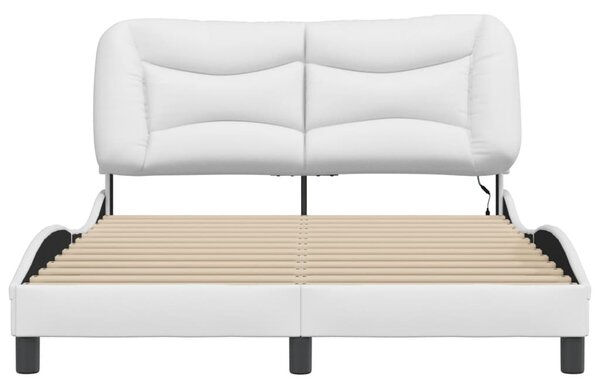 Rám postele s LED bez matrace Hvar bílý 140 x 190 cm 3213928