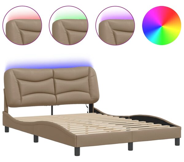 Rám postele s LED bez matrace Hvar cappuccino 140 x 190 cm 3213931