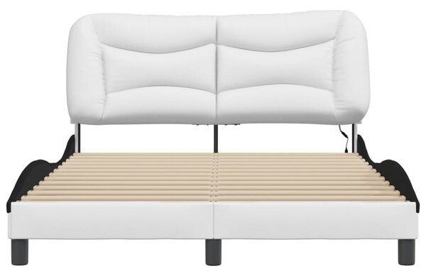 Rám postele s LED bez matrace Hvar bílý a černý 140x200 cm 3213940
