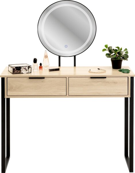 Kosmetická toaleta JUMI LOFT s kosmetickým zrcátkem LED s osvětlením zásuvky v podkroví
