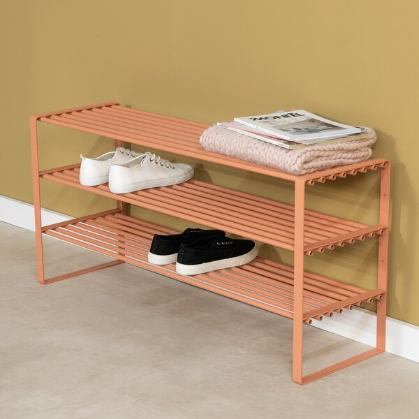 Ocelový botník v lososové barvě 100x48,5x29 cm Rex – Spinder Design