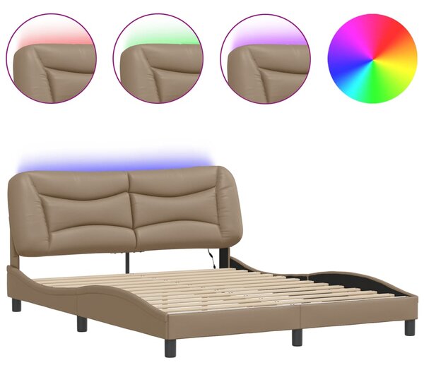 Rám postele s LED bez matrace Hvar cappuccino 160 x 200 cm 3213945
