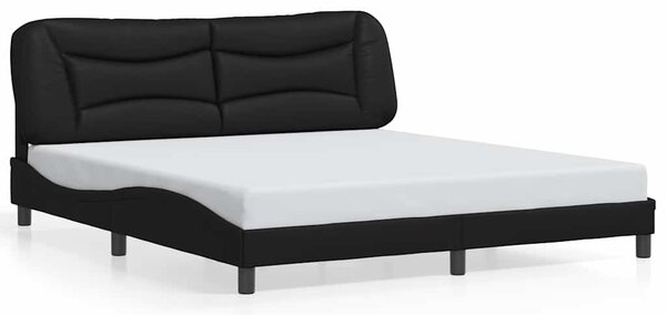 Rám postele s LED bez matrace Hvar černý 180 x 200 cm 3213948