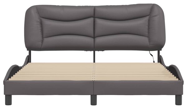 Rám postele s LED bez matrace Hvar šedý 160 x 200 cm 3213944