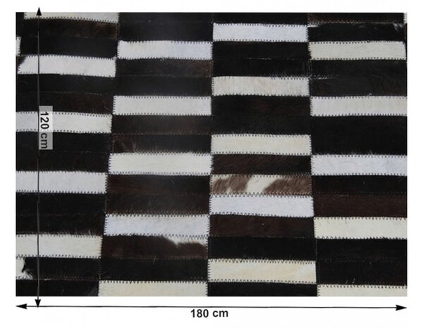 TEMPO Luxusní koberec, pravá kůže, KŮŽE TYP 6 Rozměr: 120x180 cm