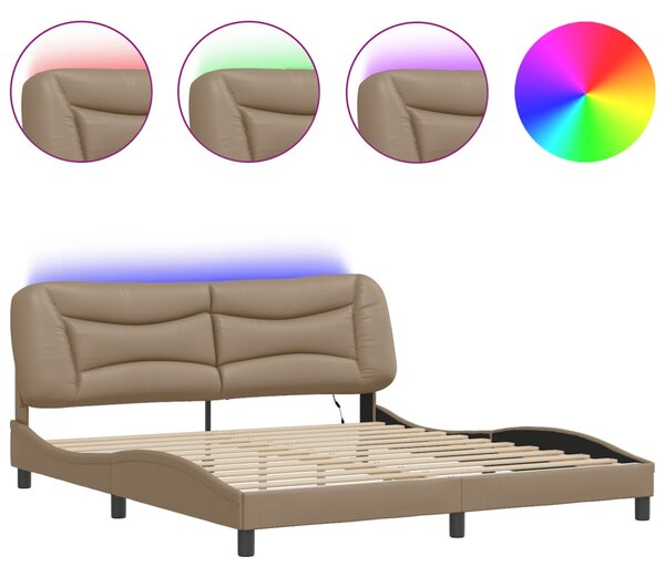 Rám postele s LED bez matrace Hvar cappuccino 180x200 cm 3213952