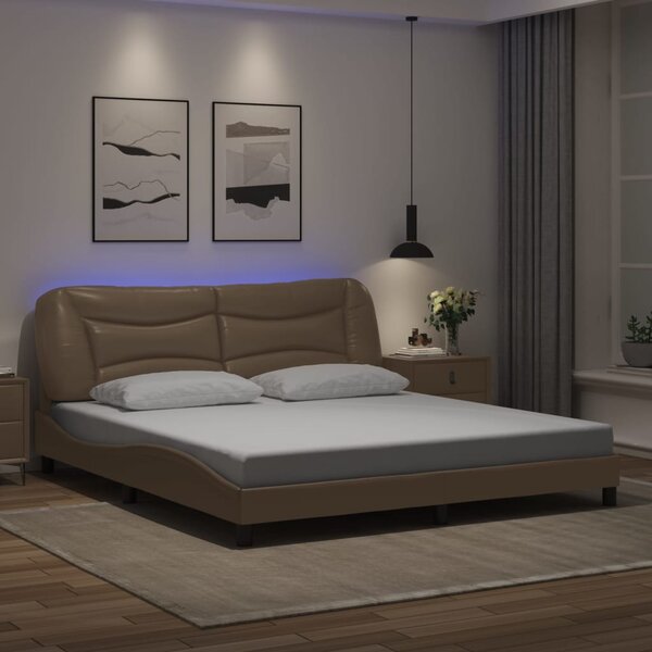 Rám postele s LED bez matrace Hvar cappuccino 180x200 cm 3213952