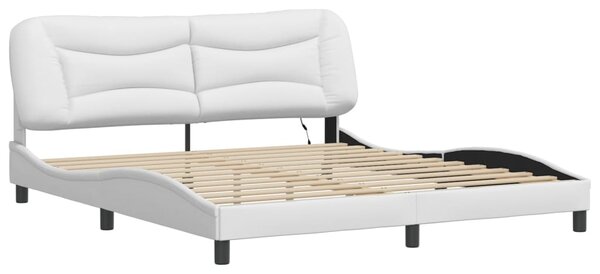Rám postele s LED bez matrace Hvar bílý 180 x 200 cm 3213949