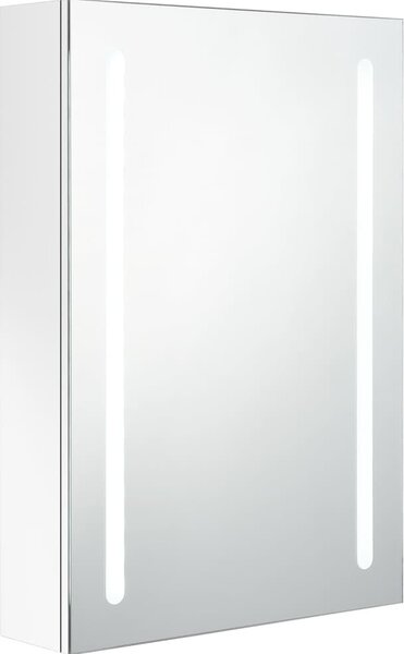LED koupelnová skříňka se zrcadlem zářivě bílá 50 x 13 x 70 cm