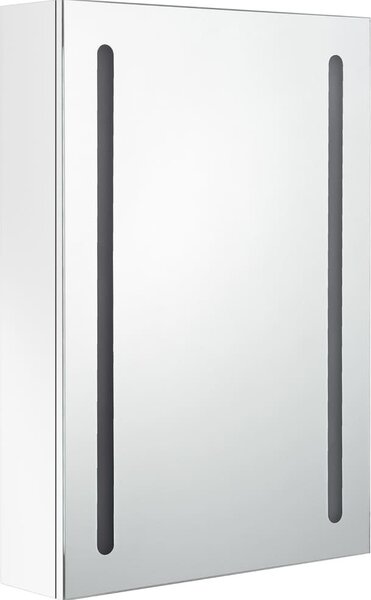 LED koupelnová skříňka se zrcadlem zářivě bílá 50 x 13 x 70 cm