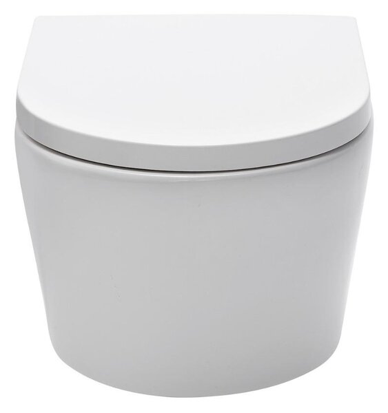 Závěsný WC set Geberit s bezokrajovým WC Swiss Aqua Technologies, sedátkem SoftClose a tlačítkem