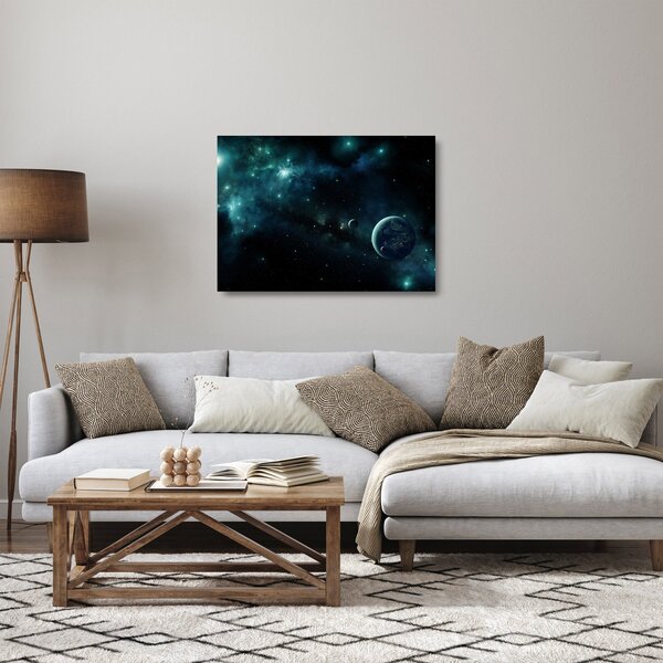 Skleněný obraz - Život ve vesmíru (70x50 cm)