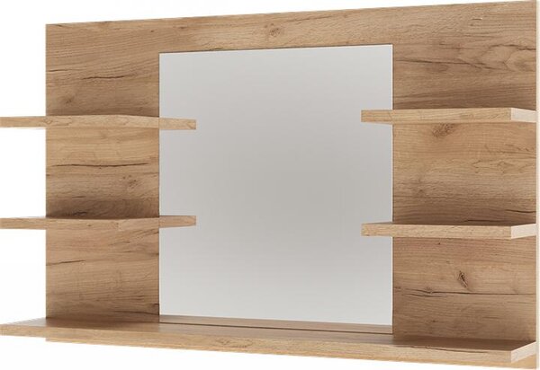 Koupelnová zrcadlová skříňka Vicco Wilbur Zlatý mocný dub 78 x 50 cm s policemi, Model 56244
