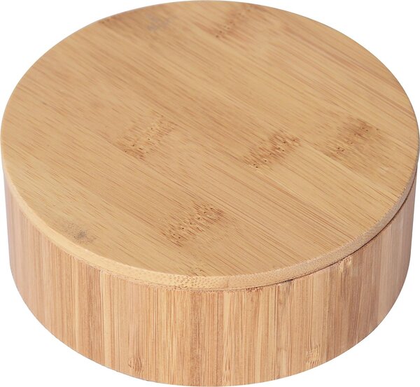 Kosmetický organizér Spirella "Alais" se 3 přihrádkami Úložný box na make-up a šperky 13,5 x 5 cm - Bambus se zrcátkem