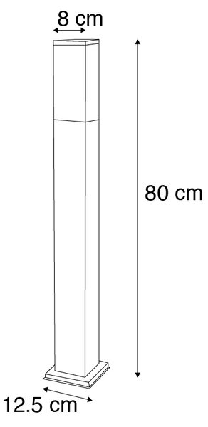 Chytré venkovní lampy s sloupem tmavě šedá 80 cm vč. WiFi P45 - Malios