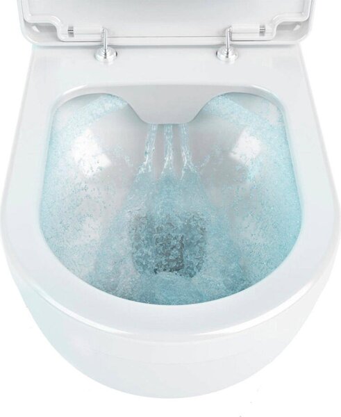 Závěsné WC bez splachovacího okraje, standardní WC + sedátko