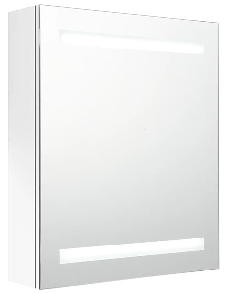 LED koupelnová skříňka se zrcadlem zářivě bílá 50 x 14 x 60 cm