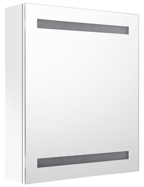 LED koupelnová skříňka se zrcadlem zářivě bílá 50 x 14 x 60 cm